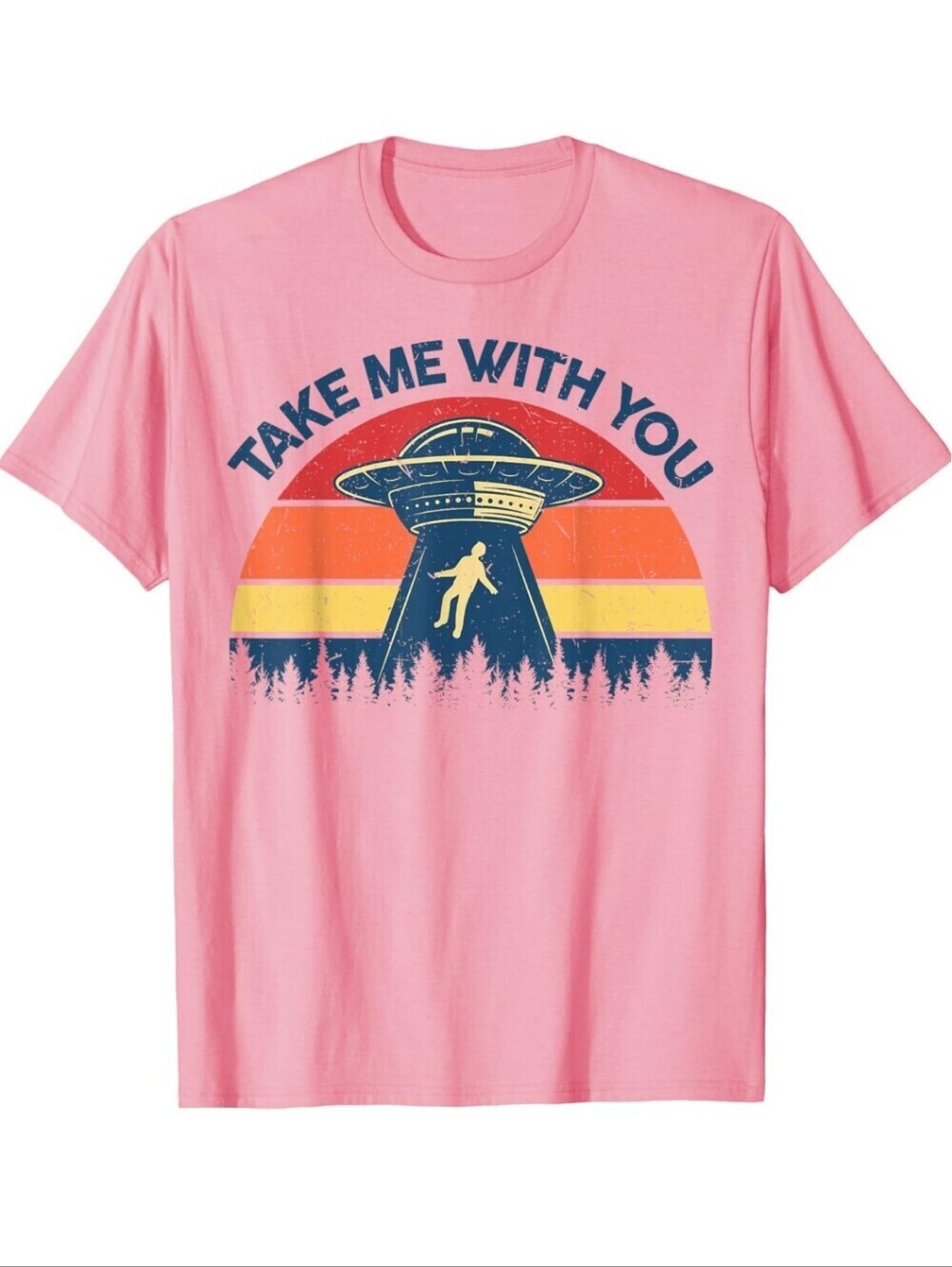 NWT Take Me With You Pink Graphic Tee in medium. 100% cotton